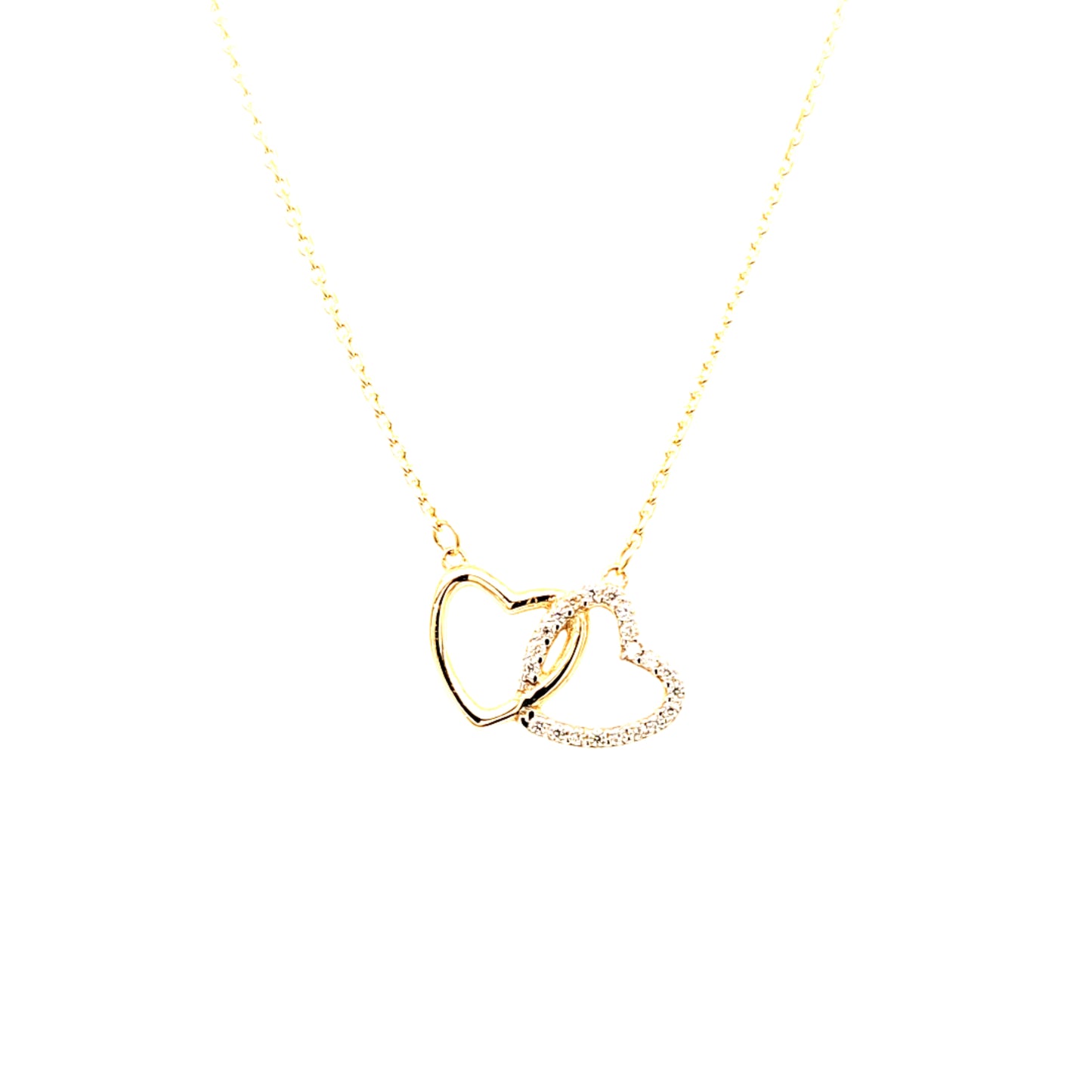 14K Gold | Halskette Herz mit Zirkonia