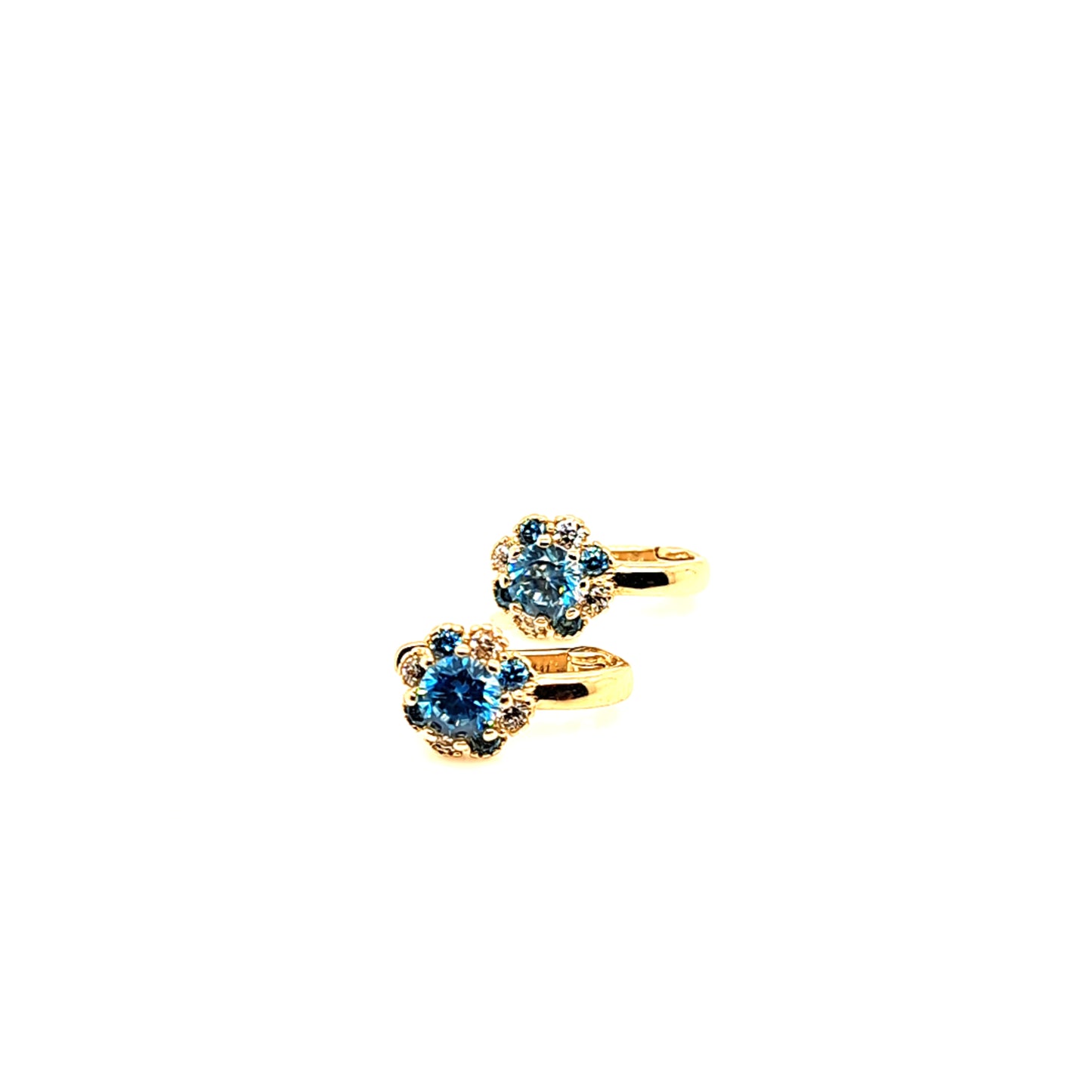 14K Gold | Ohrstecker Creole mit Zirkonia