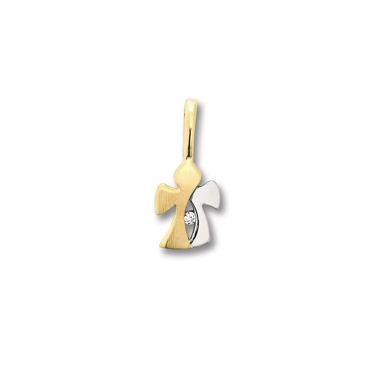8K Gold | Anhänger Engel Zirkonia