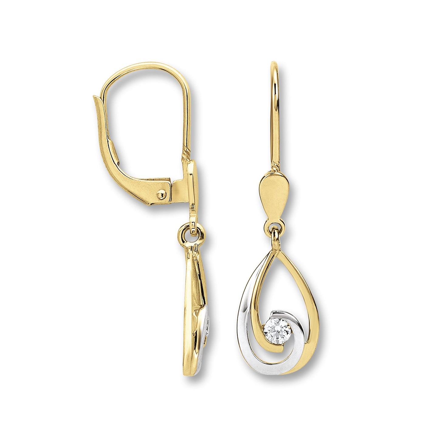8K Gold | Ohrhänger Zirkonia