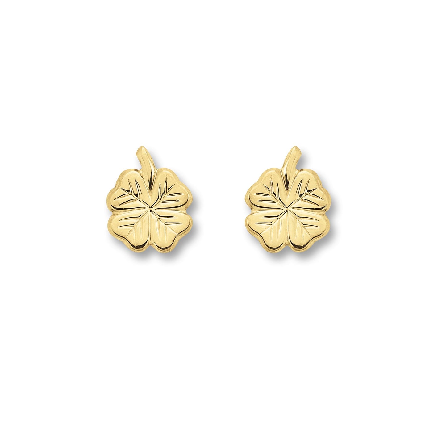 8K Gold | Ohrstecker Kleeblatt