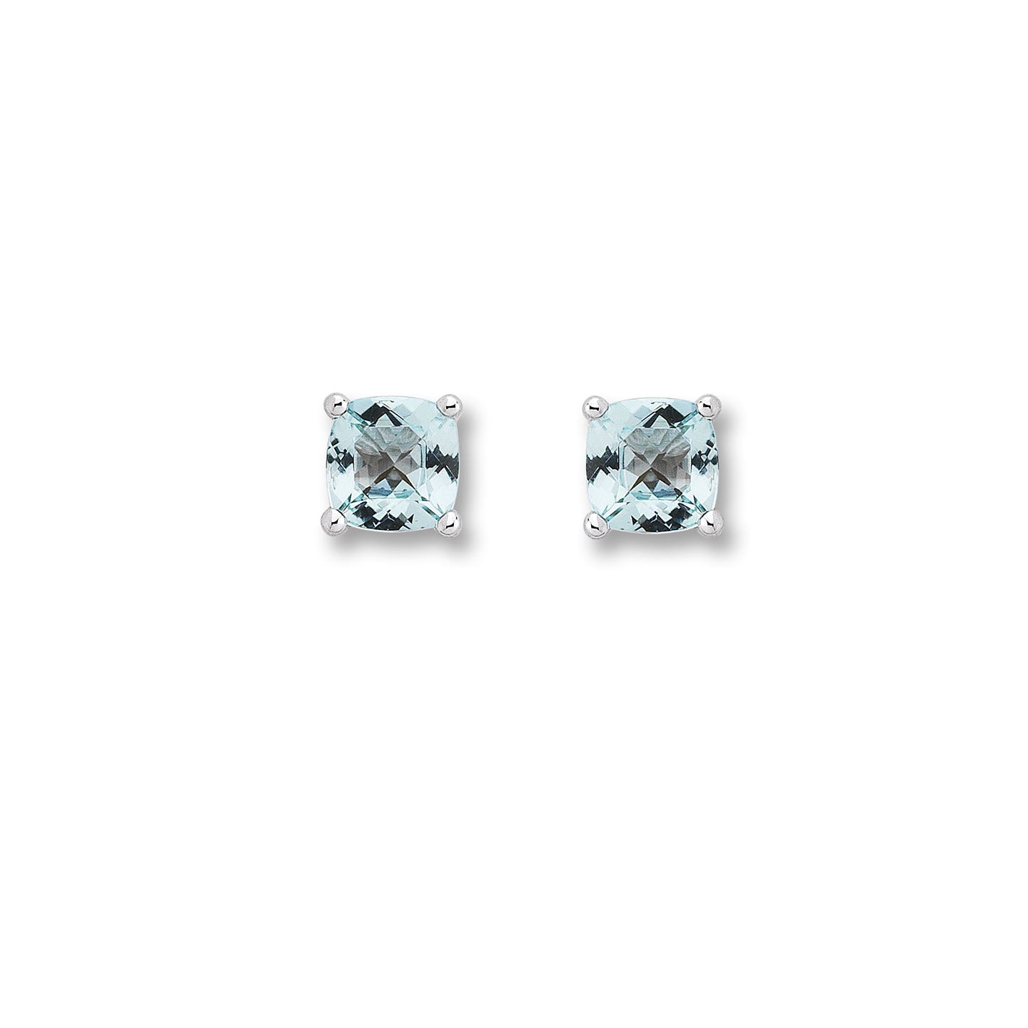 8K Gold | Ohrstecker Blau Topas