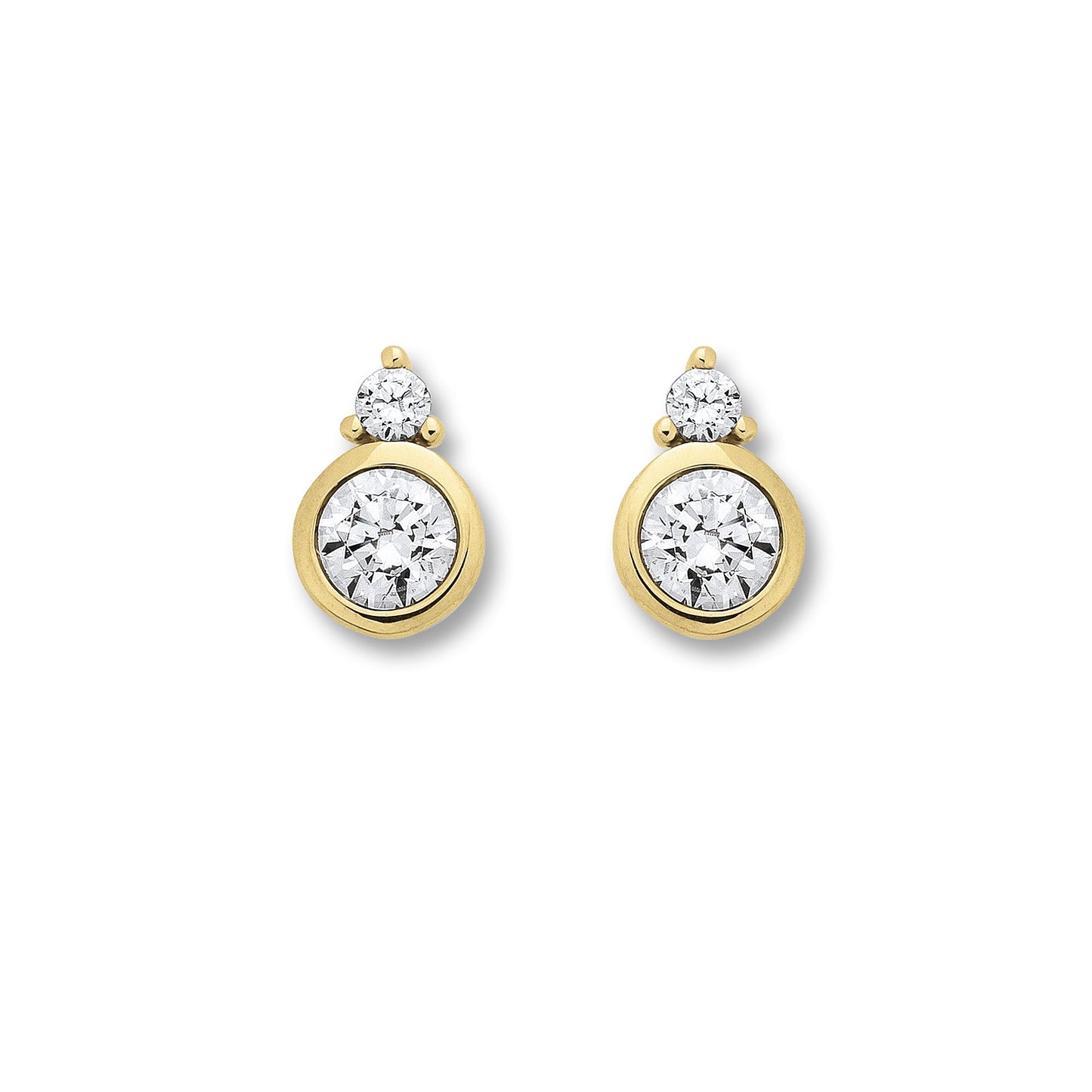 8K Gold | Ohrstecker Zirkonia