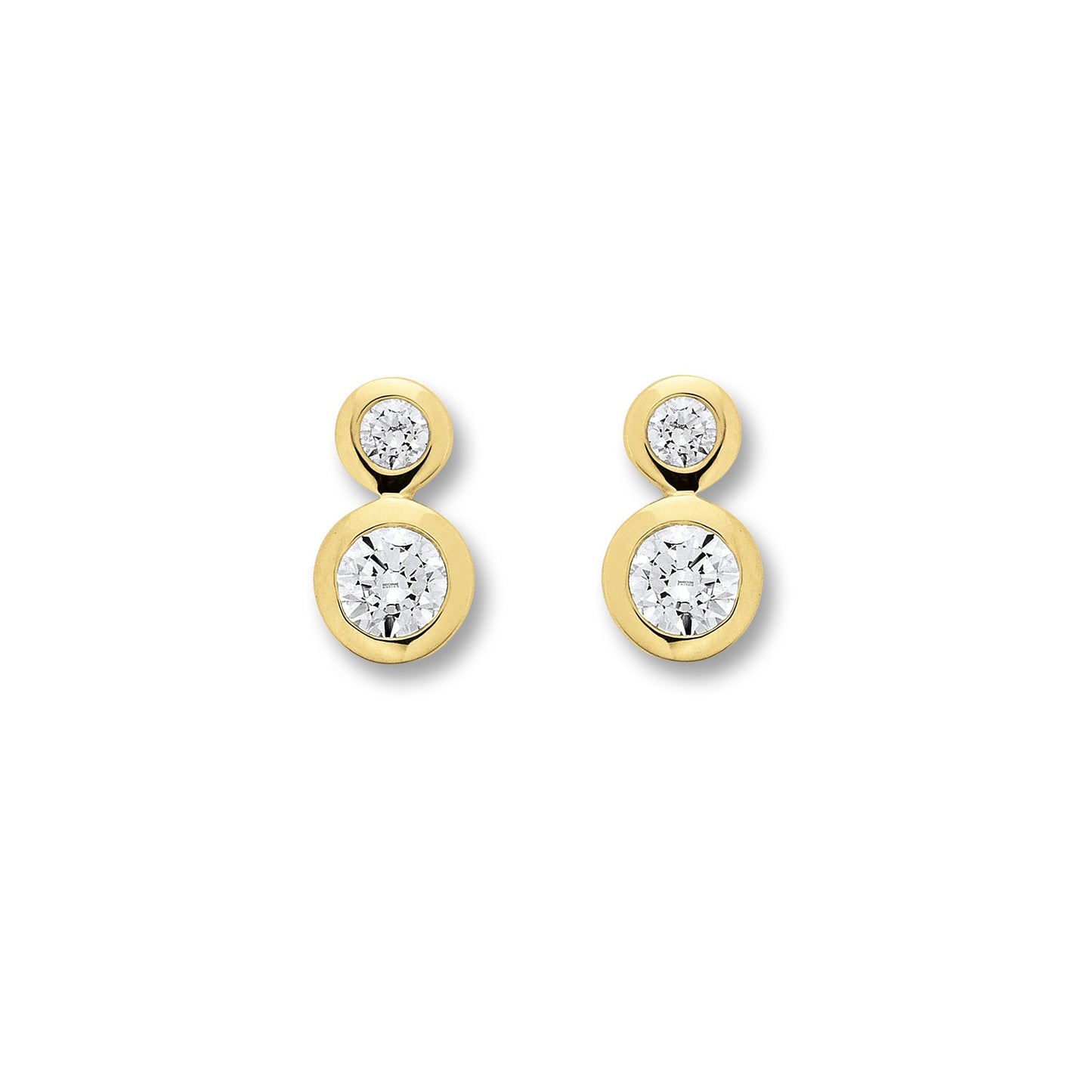 8K Gold | Ohrstecker Zirkonia