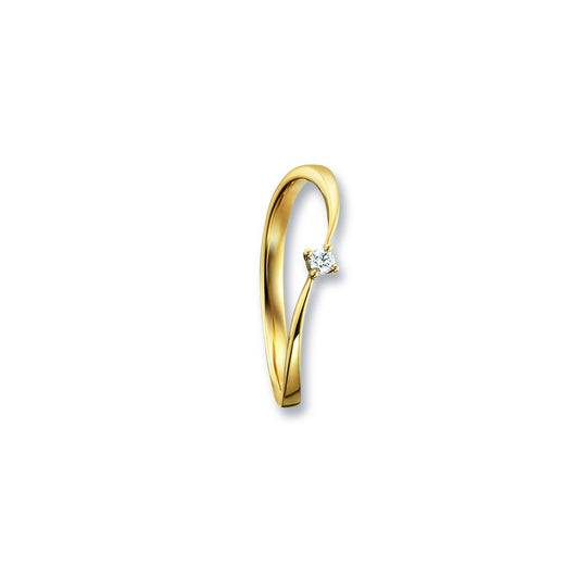 14K Gold | Ring Solitär Brillant 0,04ct