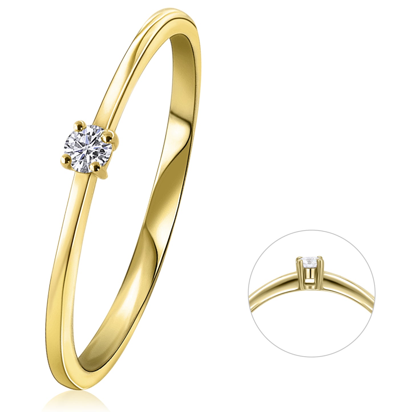 14K Gold | Ring Brillant 0,05ct