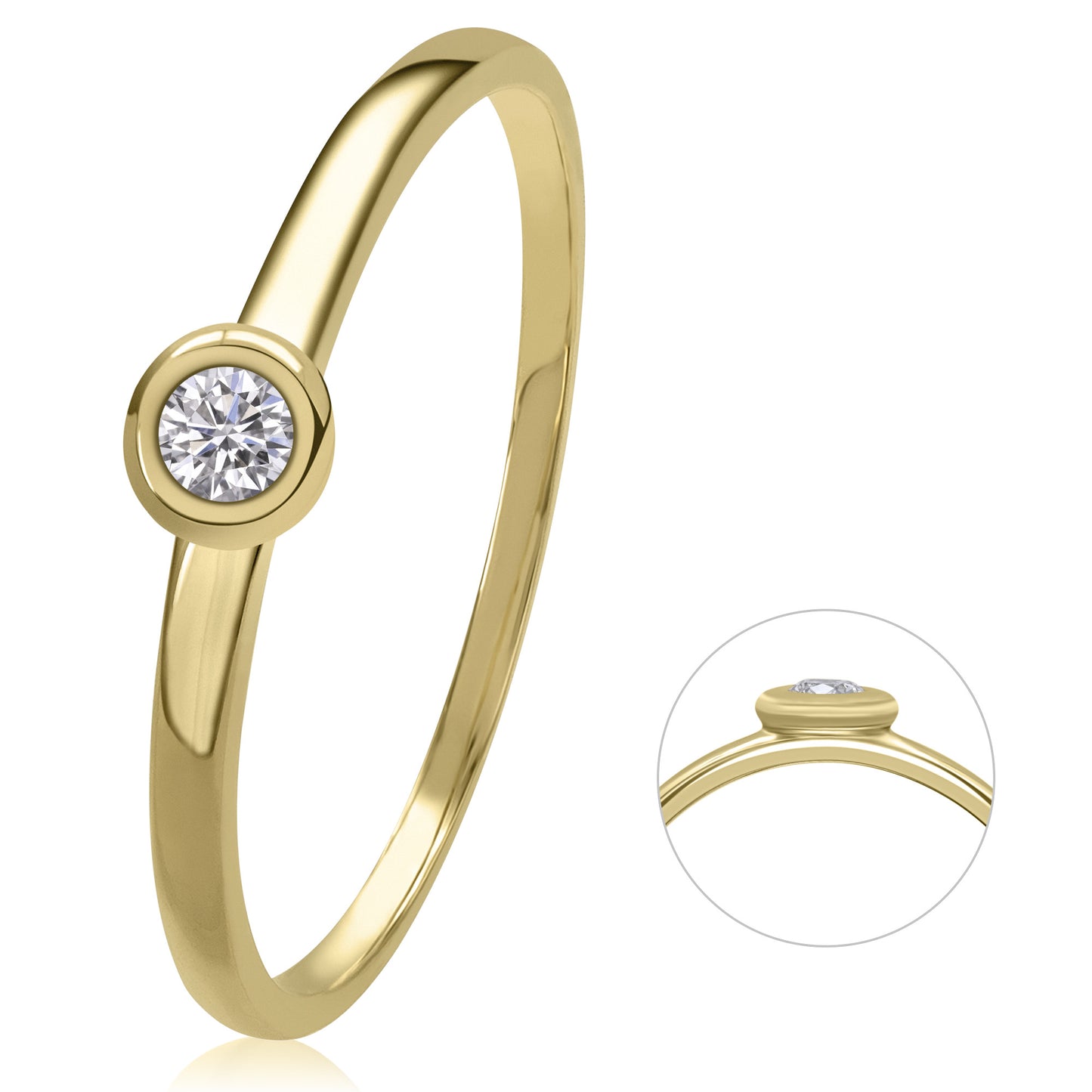 14K Gold | Ring Brillant 0,05ct