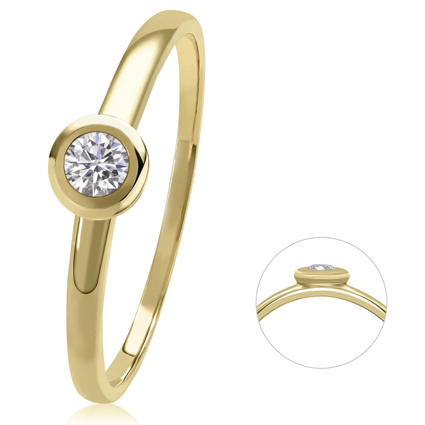 14K Gold | Ring Brillant 0,07ct