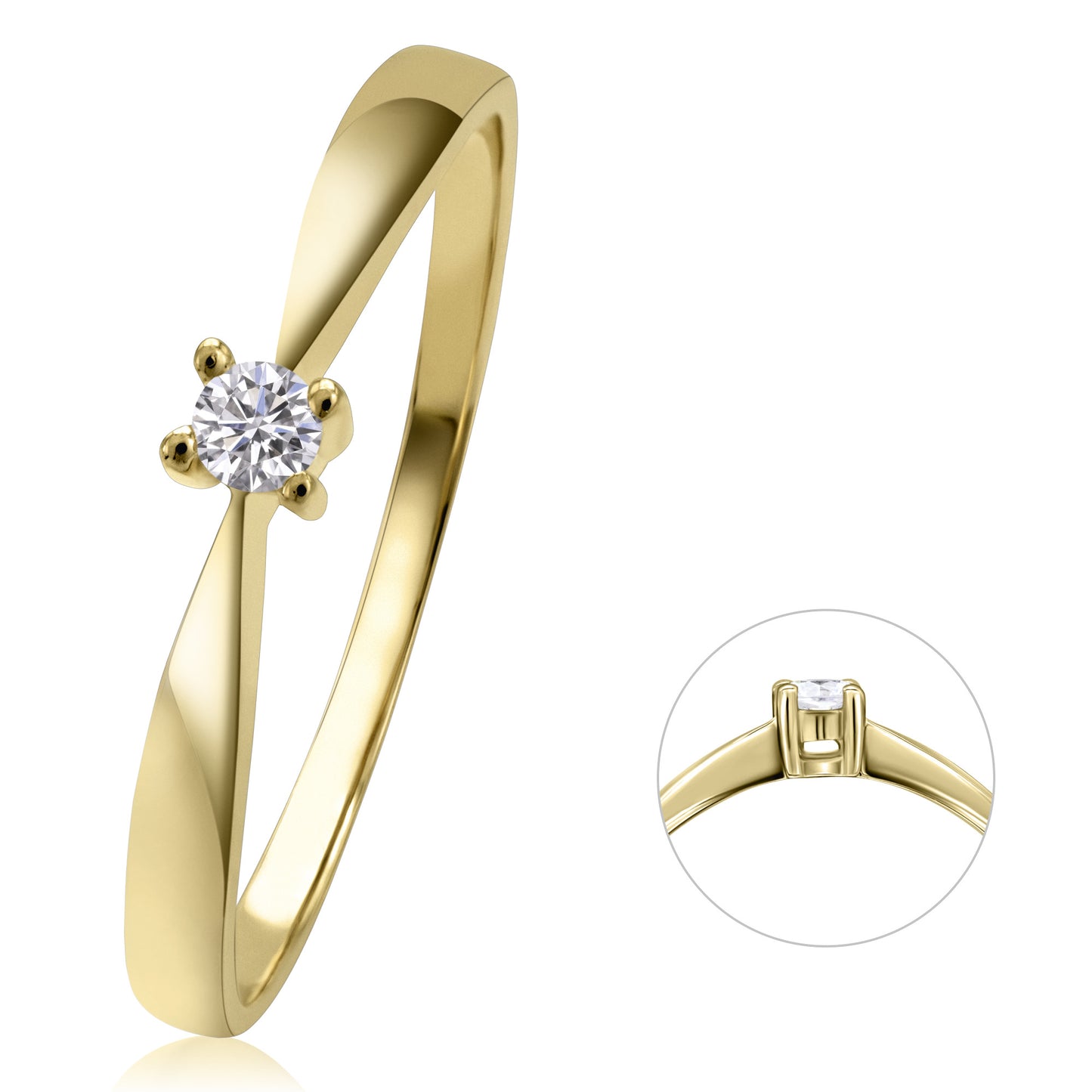 14K Gold | Ring Brillant 0,05ct