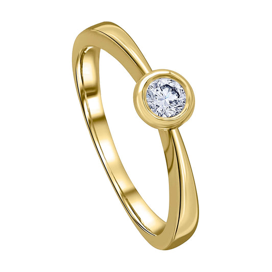 14K Gold | Ring Brillant 0,10ct