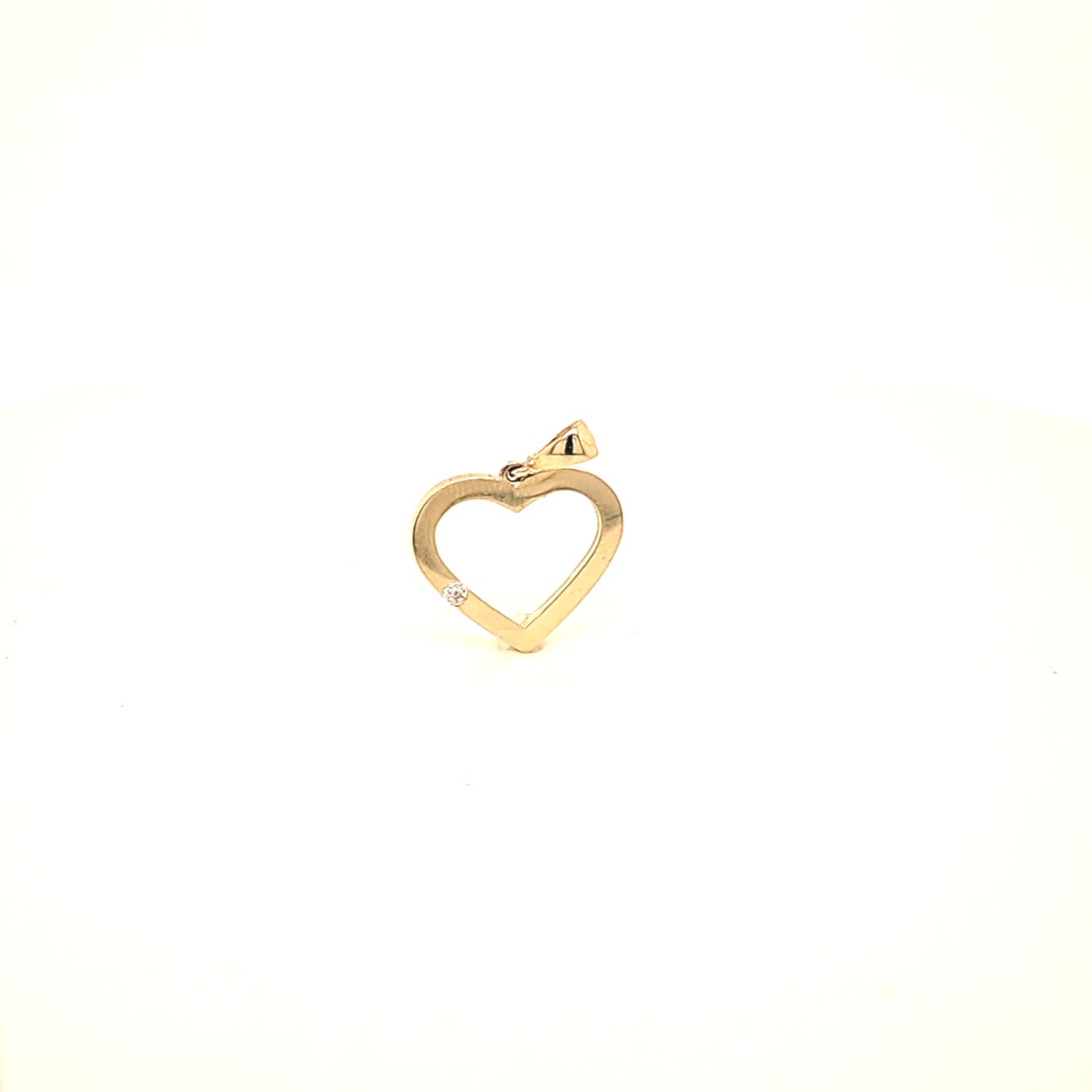 14K Gold | Anhänger mit Herz und zirkonia