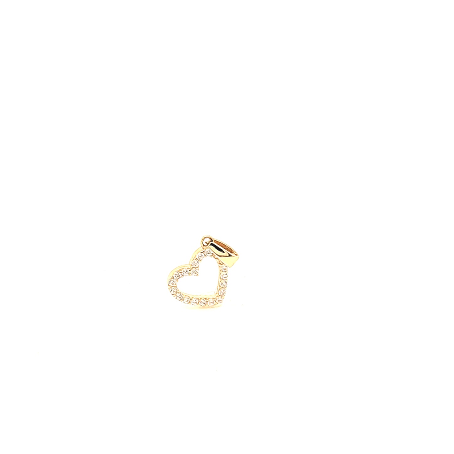 14K Gold | Anhänger mit Herz und zirkonia