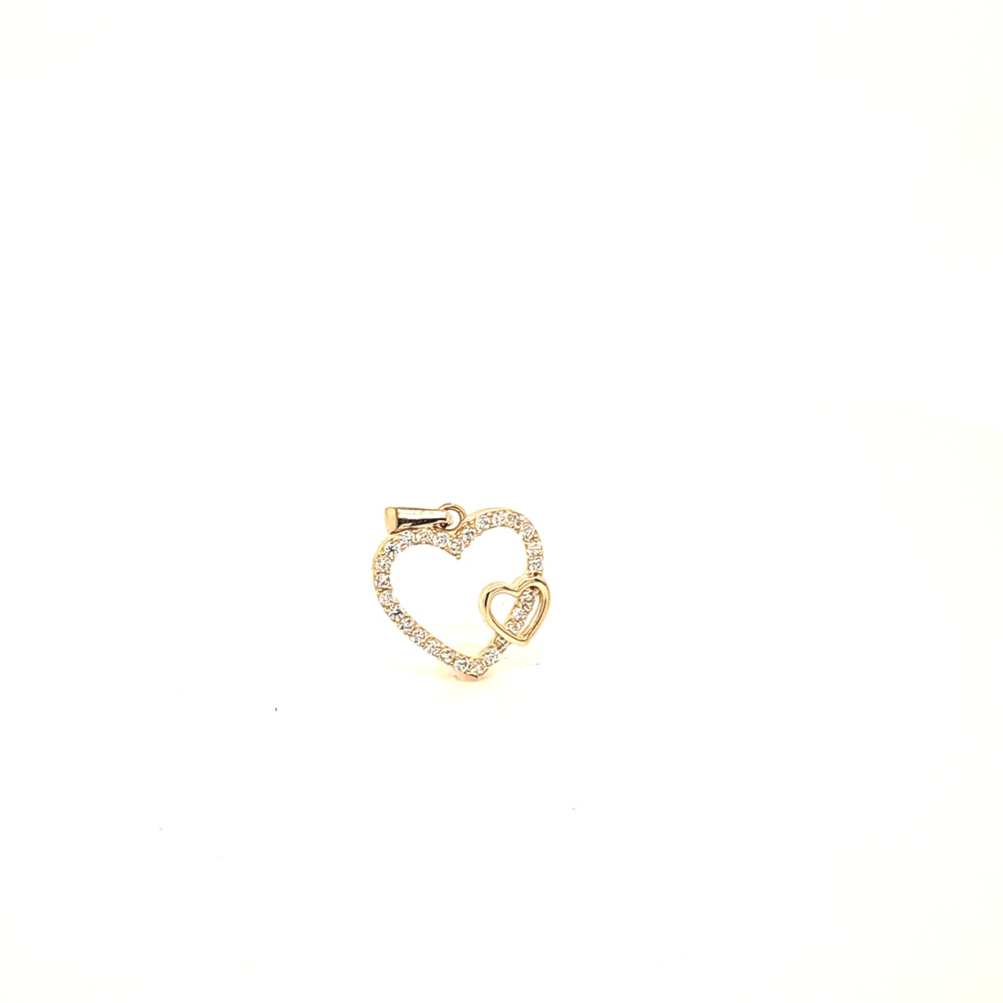 14K Gold | Anhänger mit Herz und zirkonia