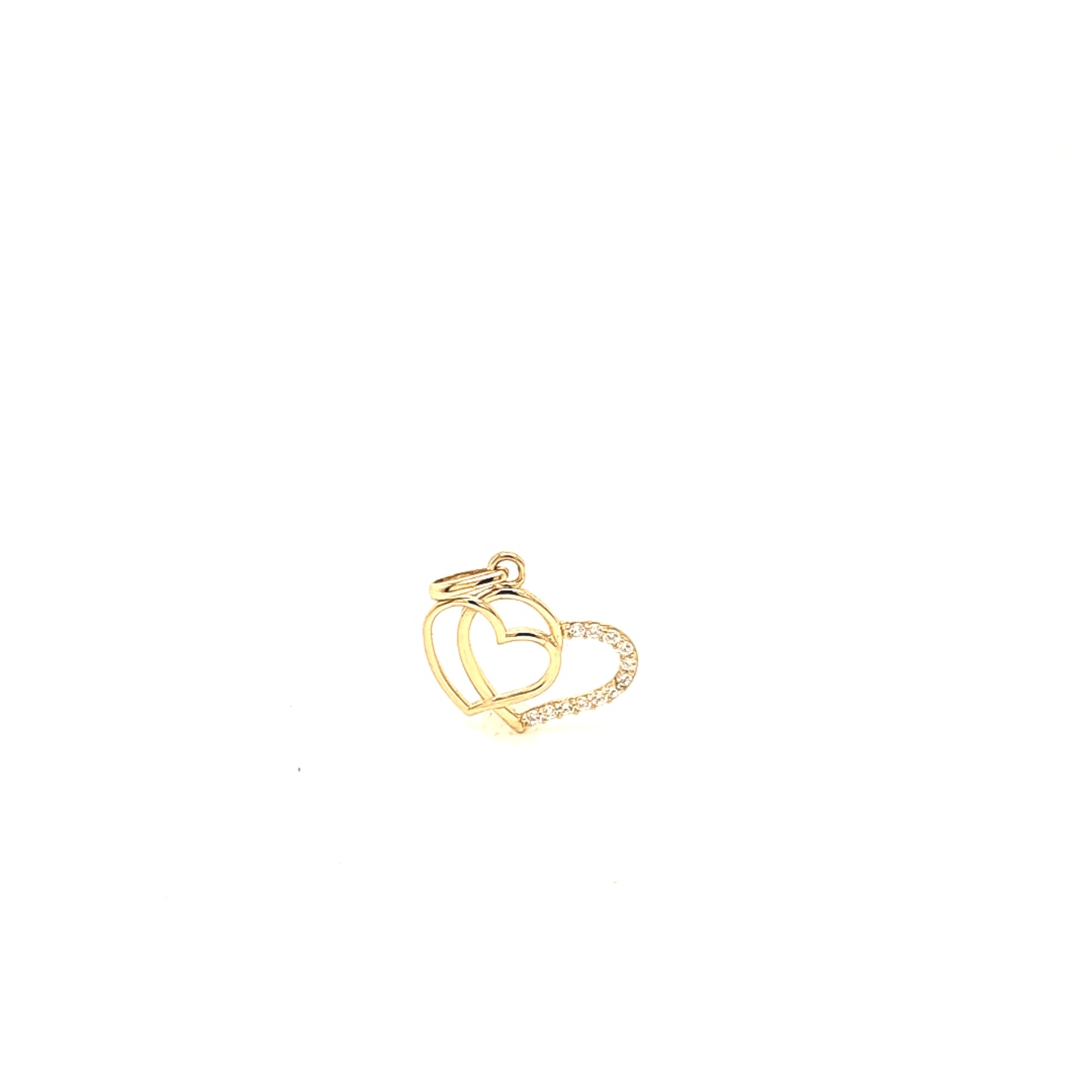 14K Gold | Anhänger mit Herz und zirkonia