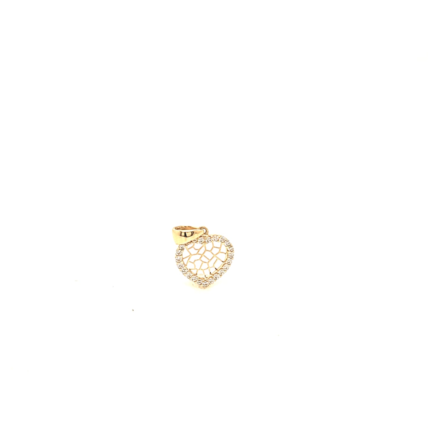14K Gold | Anhänger Herz und zirkonia