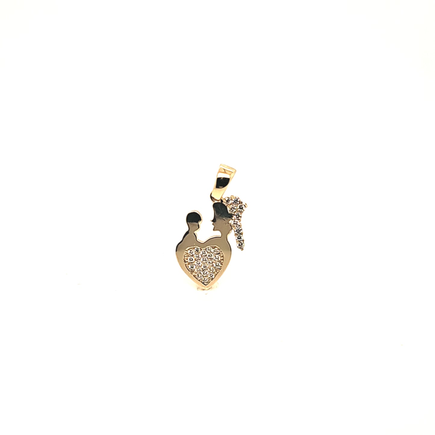 14K Gold | Anhänger mit Herz und zirkonia