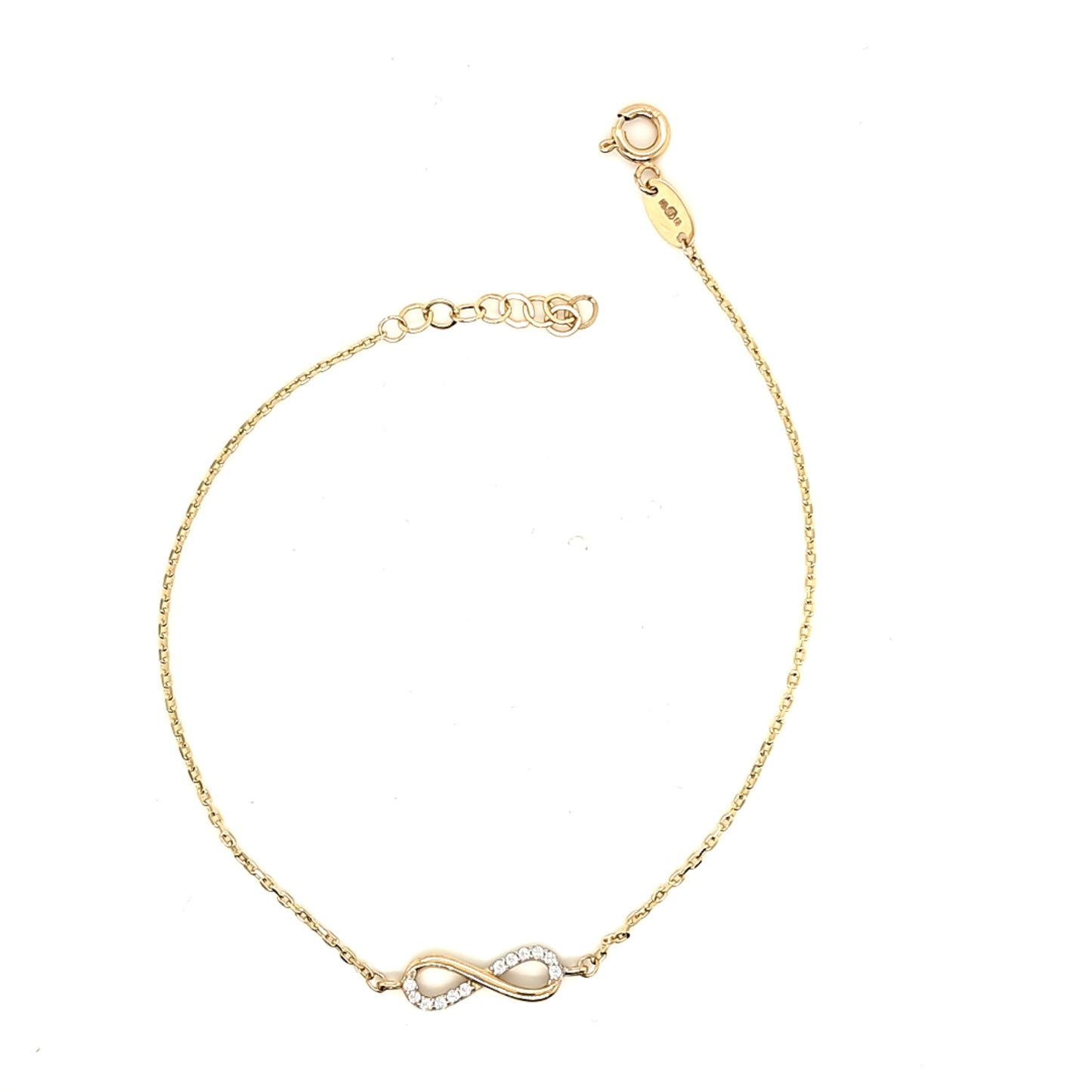 14K Gold | Armband mit Unendlichkeit und Zirkonia