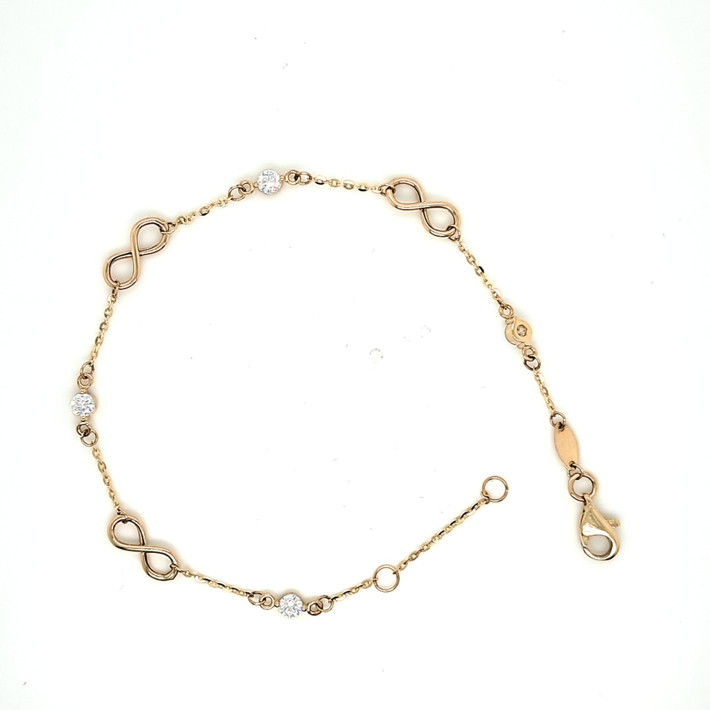 14K Gold | Armband mit Unendlichkeit und Zirkonia