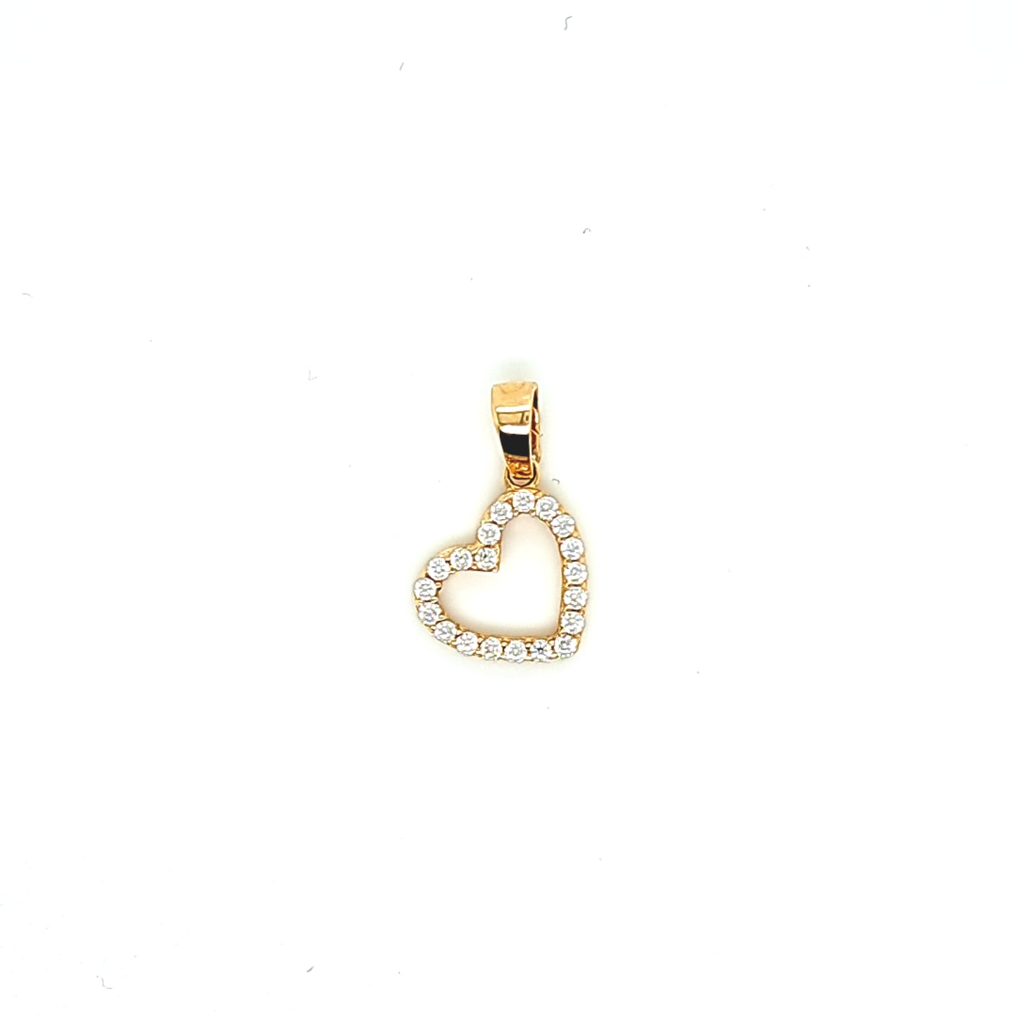 14K Gold | Anhänger mit Herz und Zirkonia