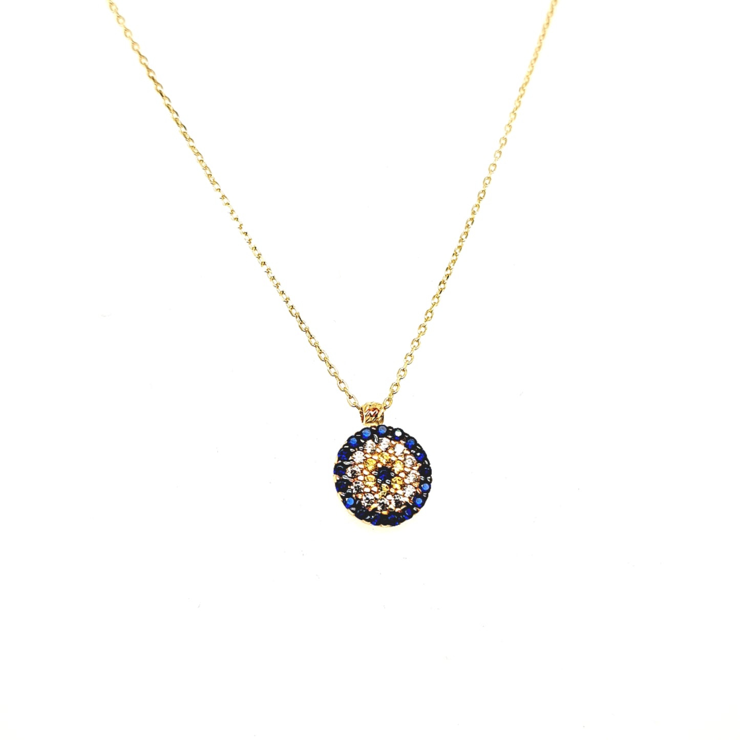 14K Gold | Halskette mit Nazar und Zirkonia