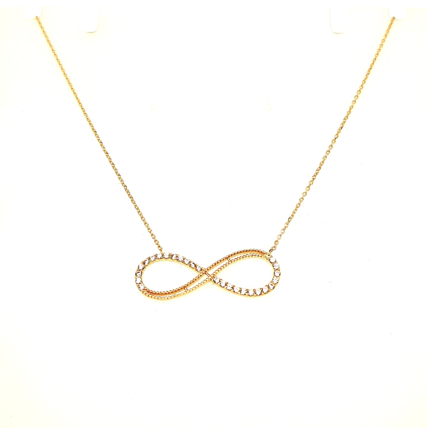 14K Gold | Halskette mit Zirkonia Infinity