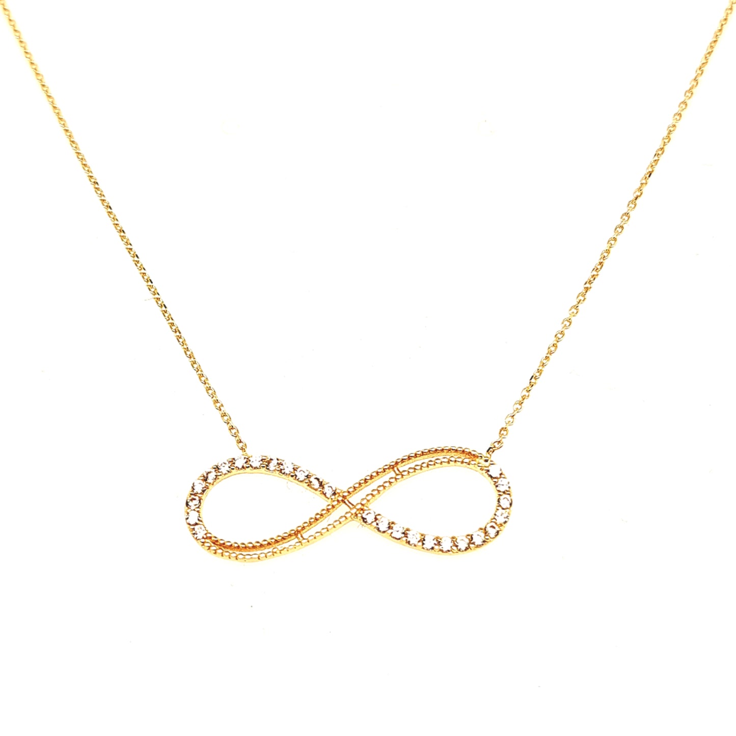14K Gold | Halskette mit Zirkonia Infinity