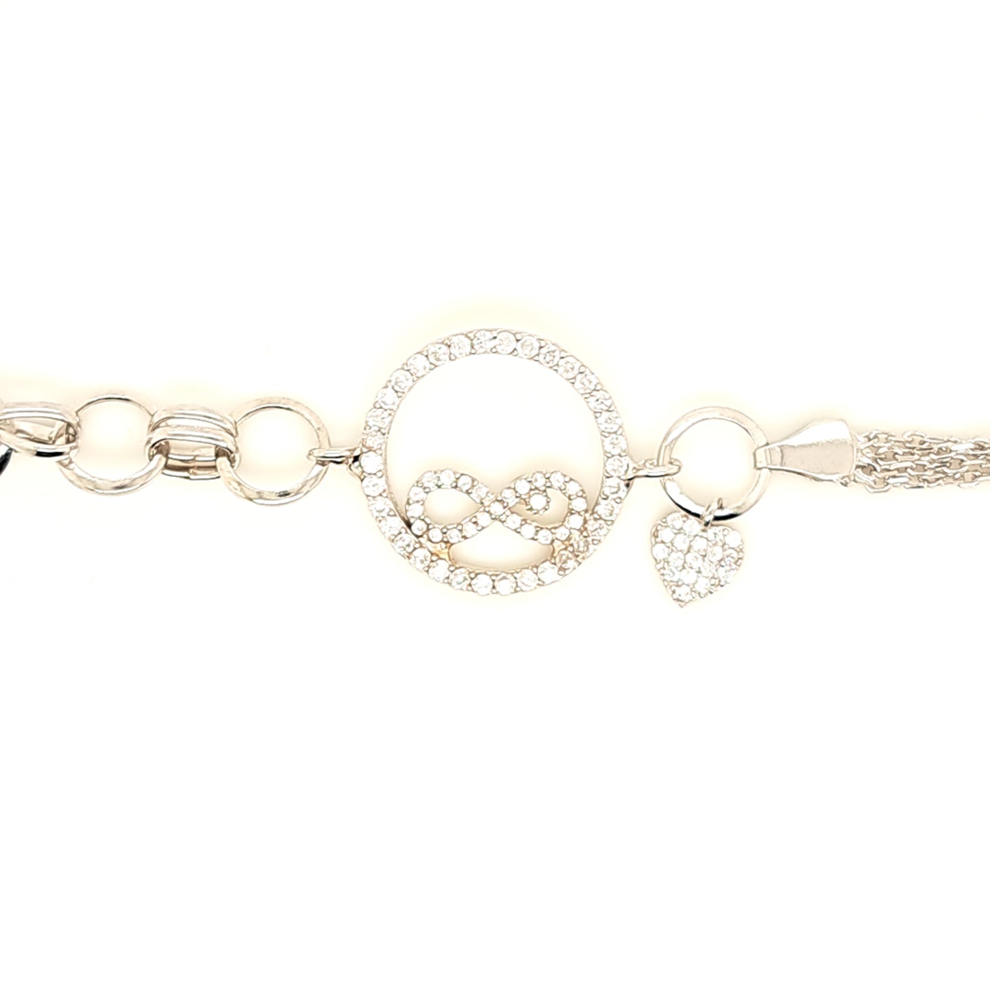 925 Silber | Armband Infinity mit Zirkonia