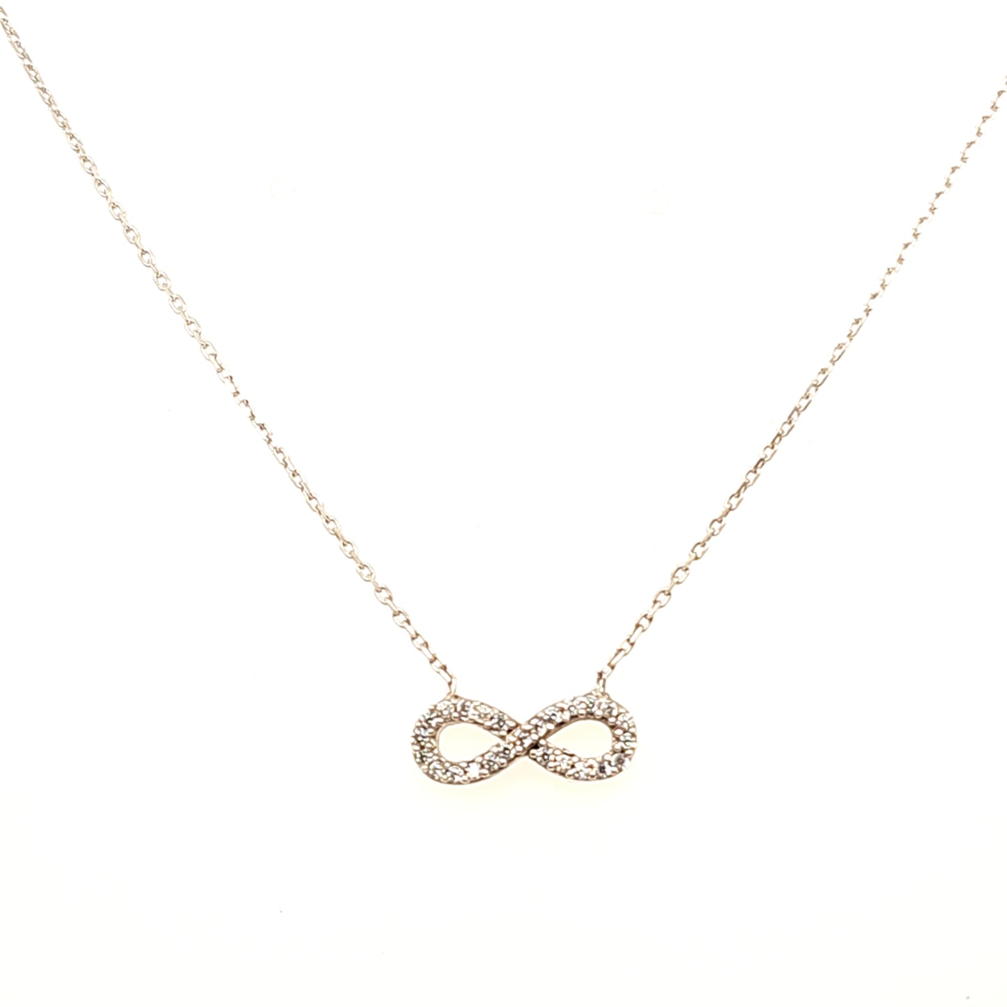 925 Silber | Halskette Infinity mit Zirkonia Klein