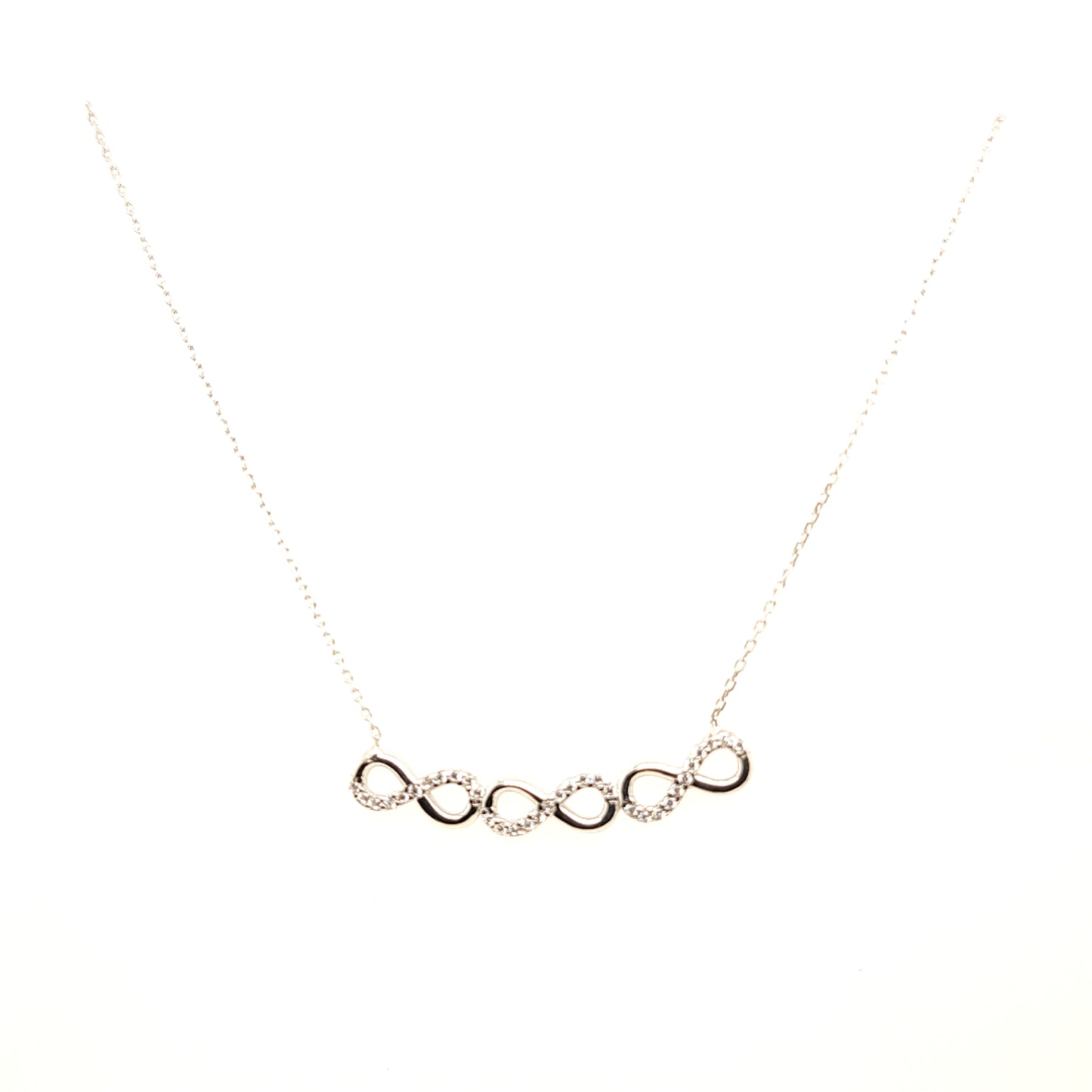 925 Silber | Halskette Infinity mit Zirkonia