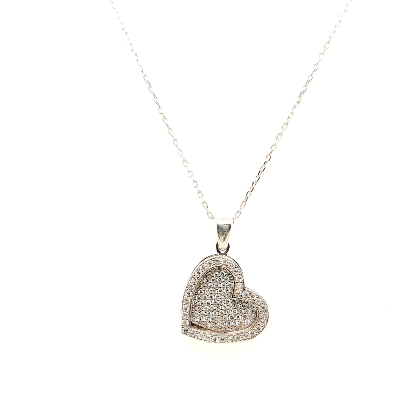 925 Silber | Halskette Herz mit Zirkonia