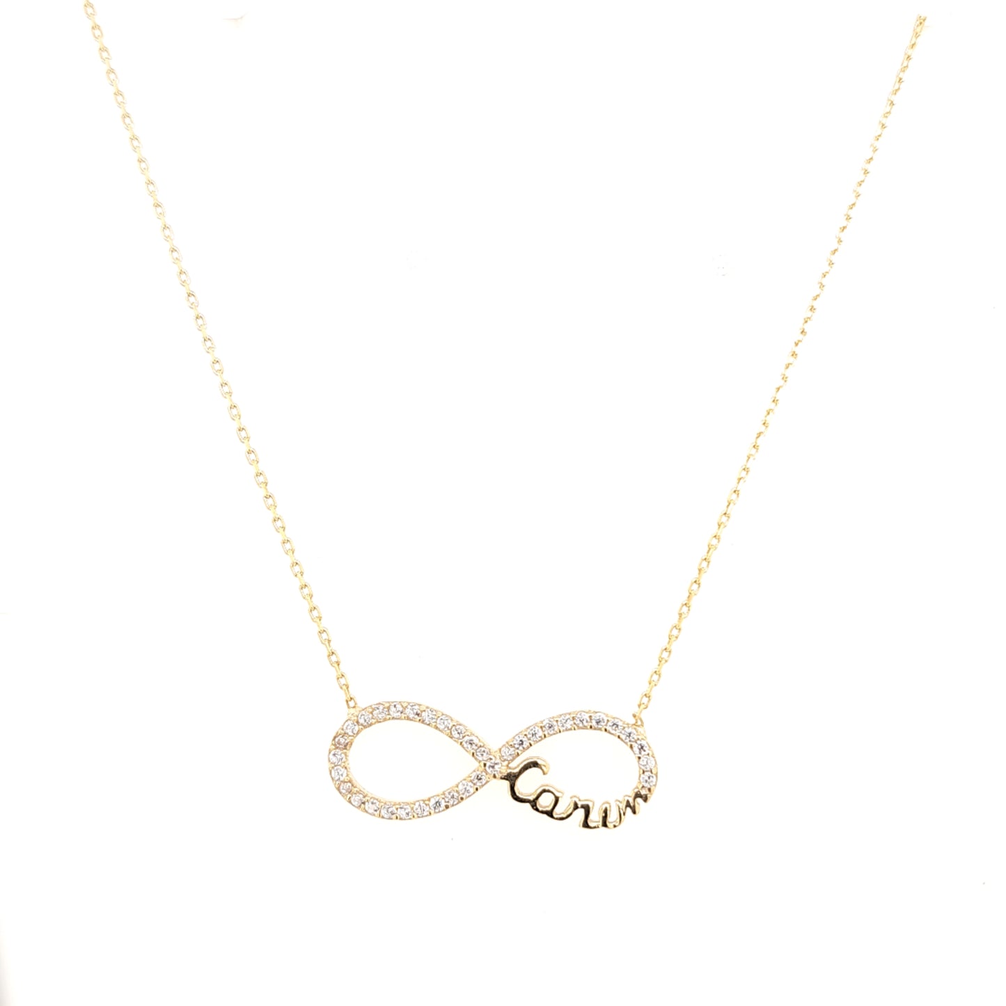 925 Silber | Halskette Infinity mit Zirkonia und Canim