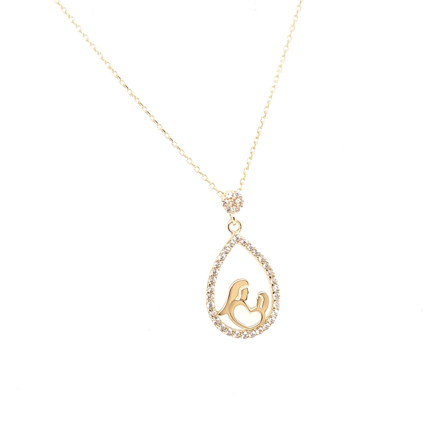 14K Gold | Halskette mit Zirkonia