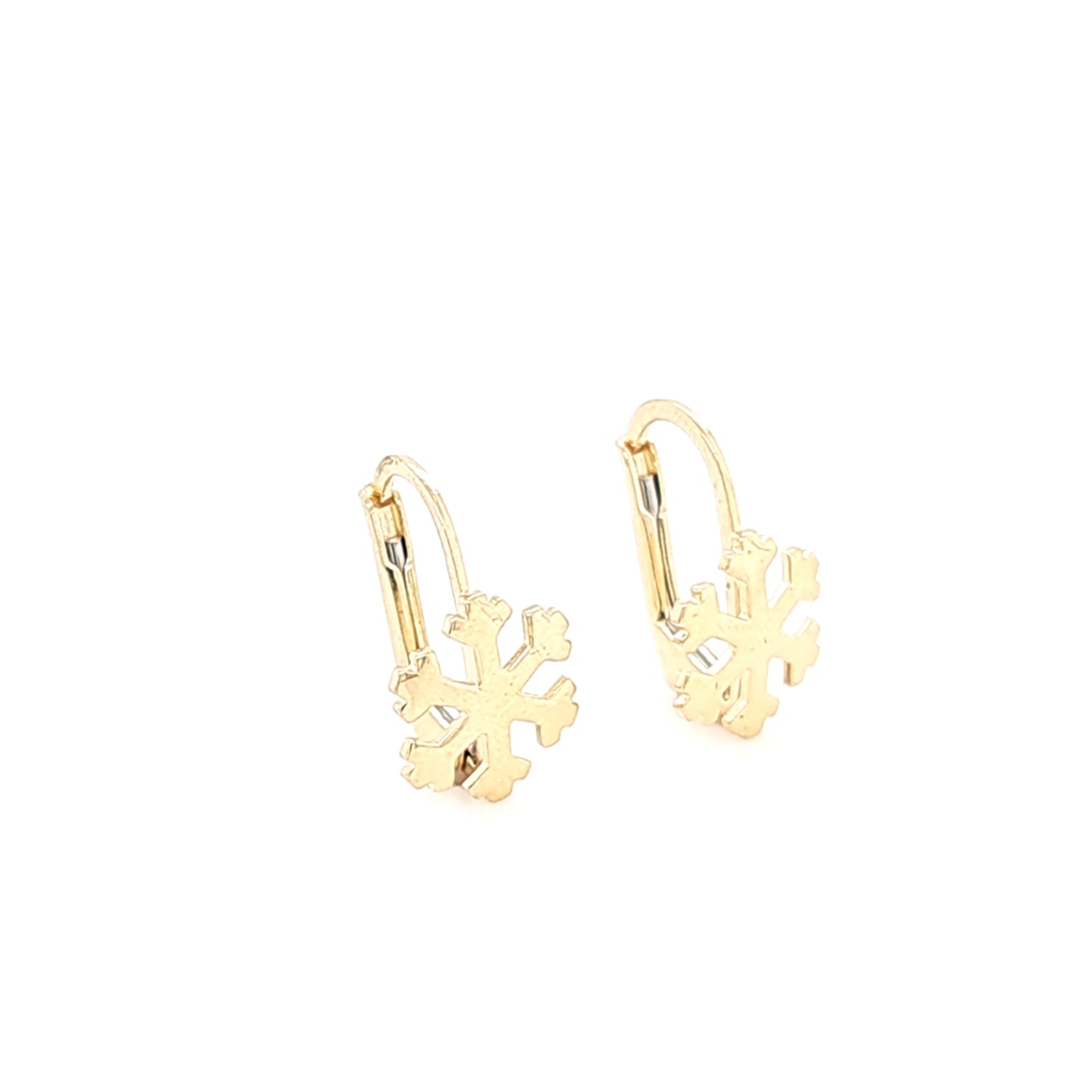 14K Gold | Ohrstecker mit Schneeflocke