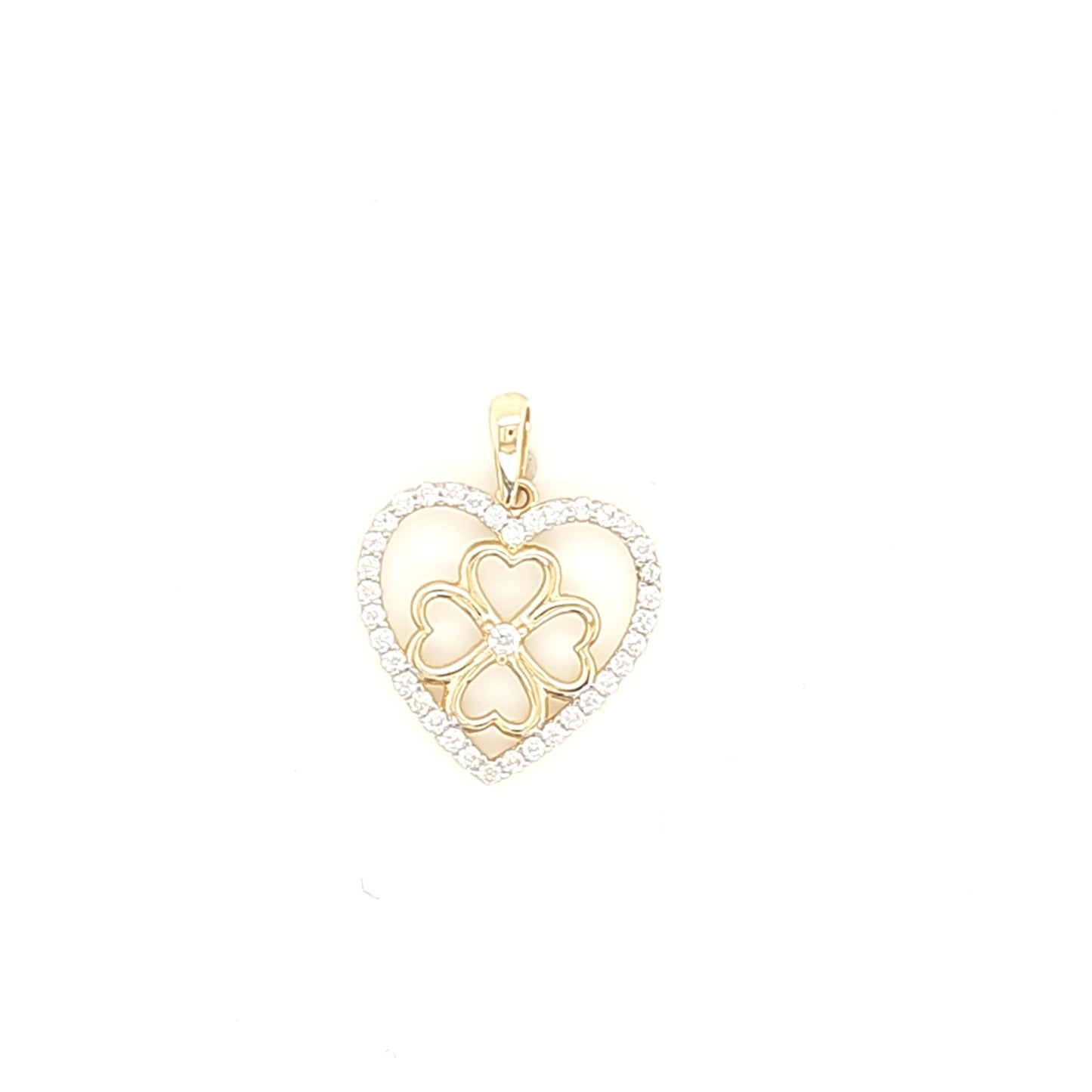 14K Gold | Anhänger Herz mit Zirkonia