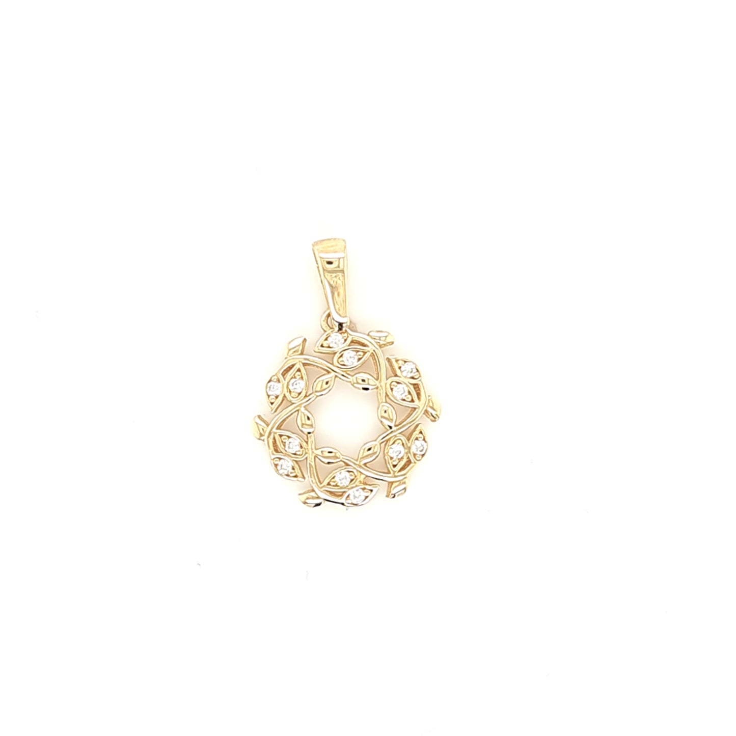 14K Gold | Anhänger Blume mit Zirkonia