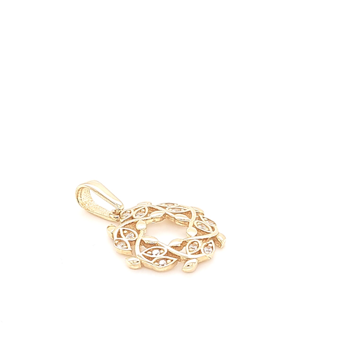 14K Gold | Anhänger Blume mit Zirkonia