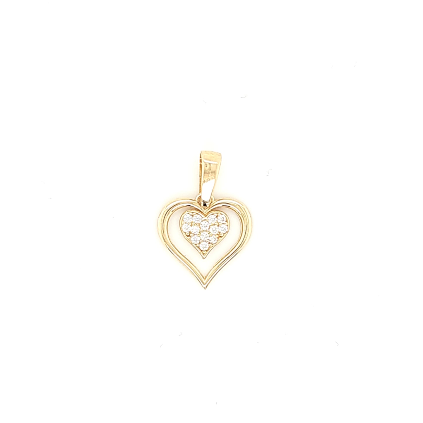 14K Gold | Anhänge Herz mit Zirkonia