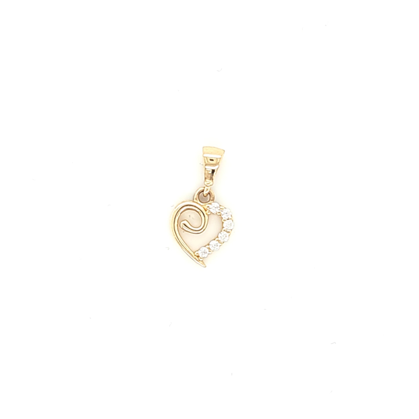 14K Gold | Anhänge Herz mit Zirkonia