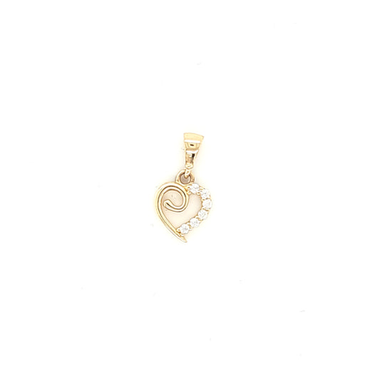 14K Gold | Anhänge Herz mit Zirkonia