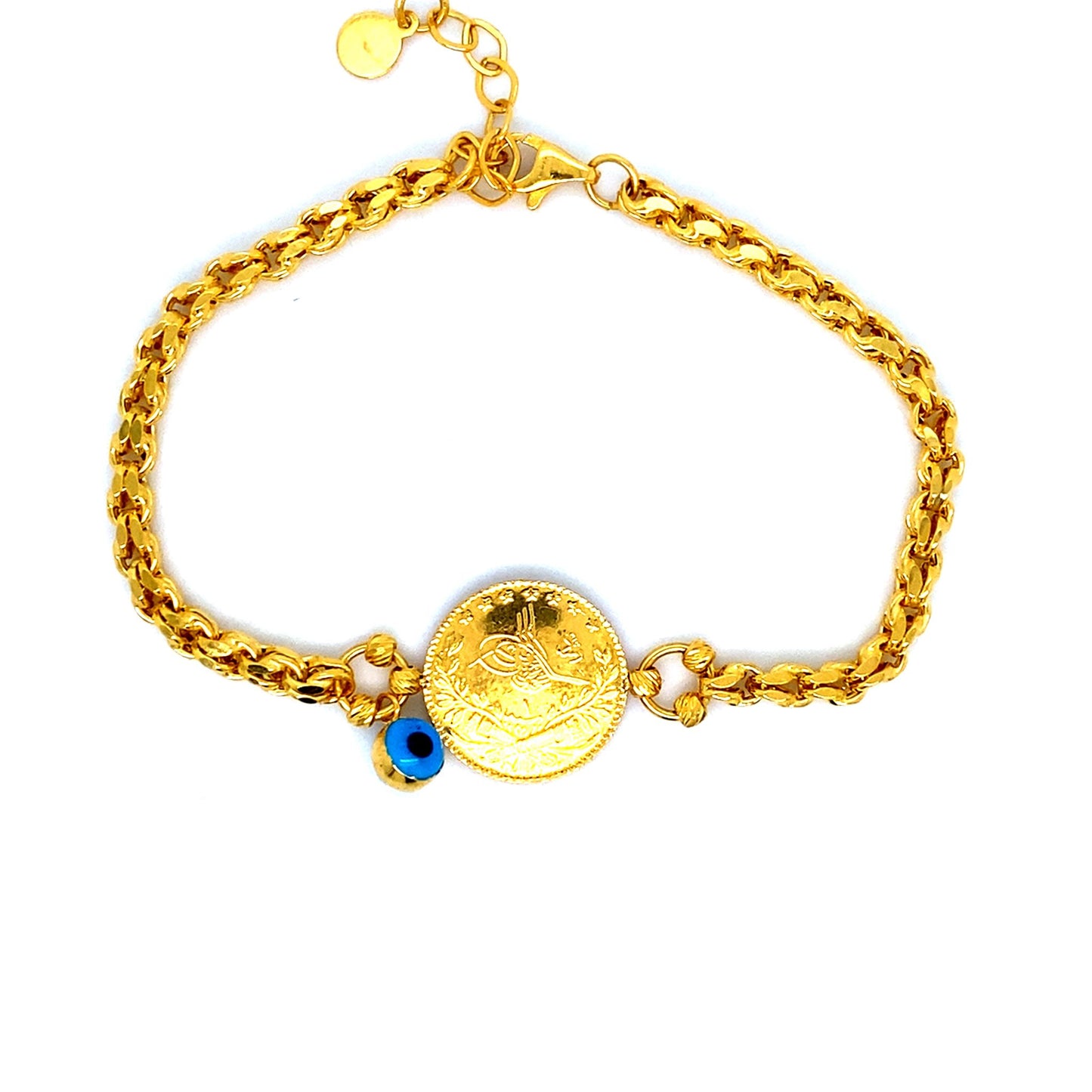 585 Gold | Doppelanker Armband mit 22K Ceyrek Resat