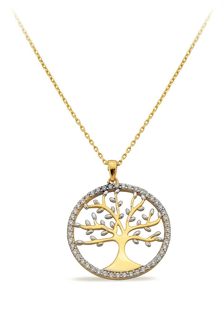 14K Gold | Halskette mit LebensBaum K1910C