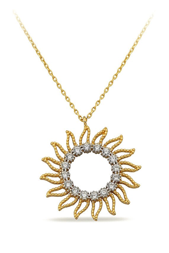 14K Gold | Halskette mit Creole K1918