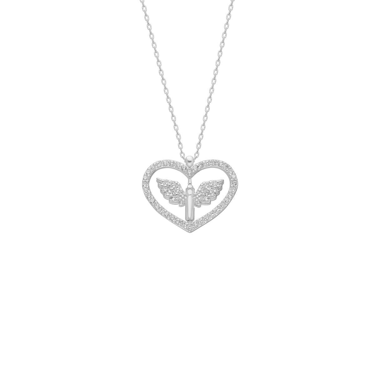 Rotierende Schutzengelkette mit Zirkonia (7153016864813)