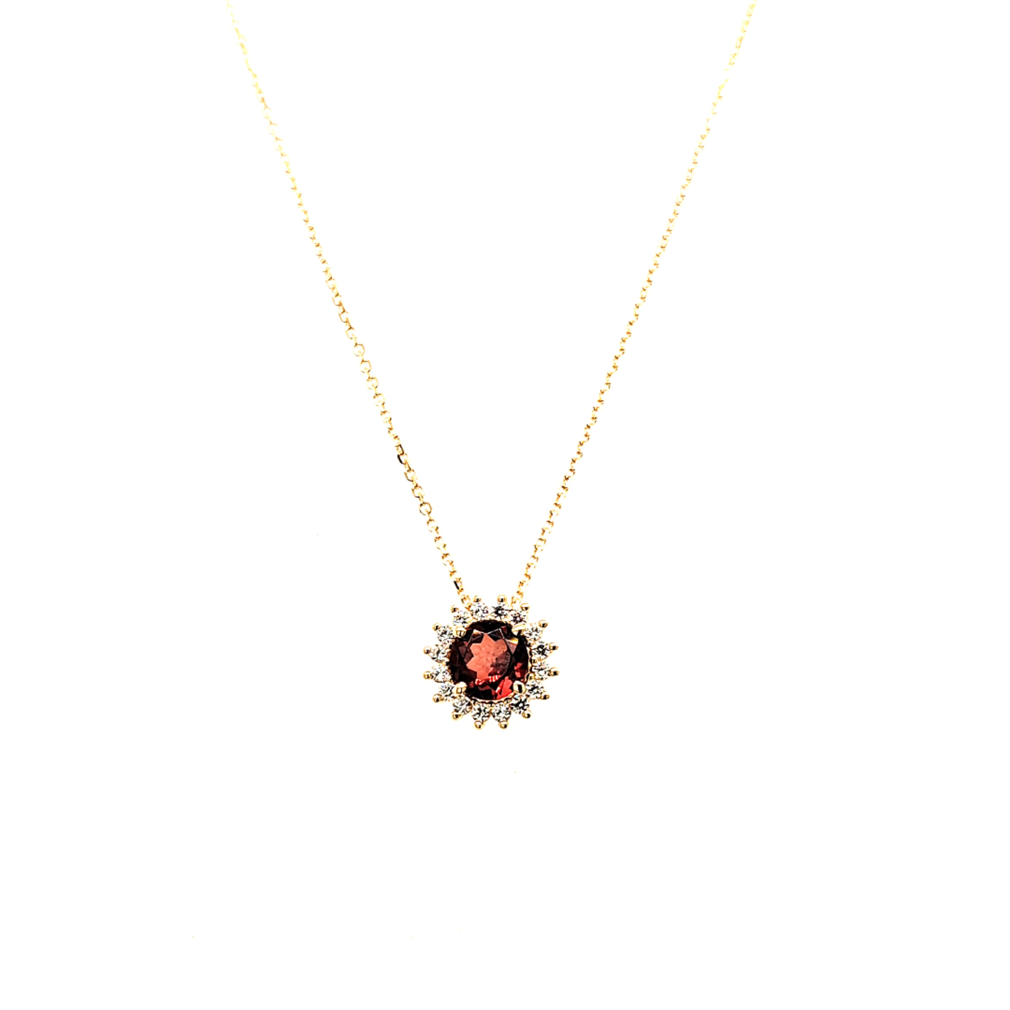 14K Gold | Halskette mit Zirkonia