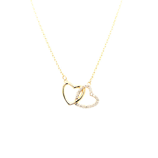 14K Gold | Halskette Herz mit Zirkonia