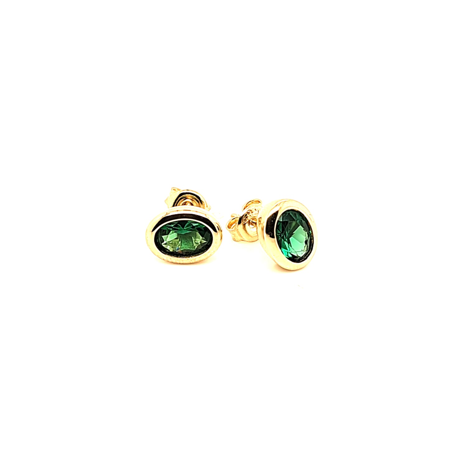 14K Gold | Ohrstecker Creole mit Zirkonia