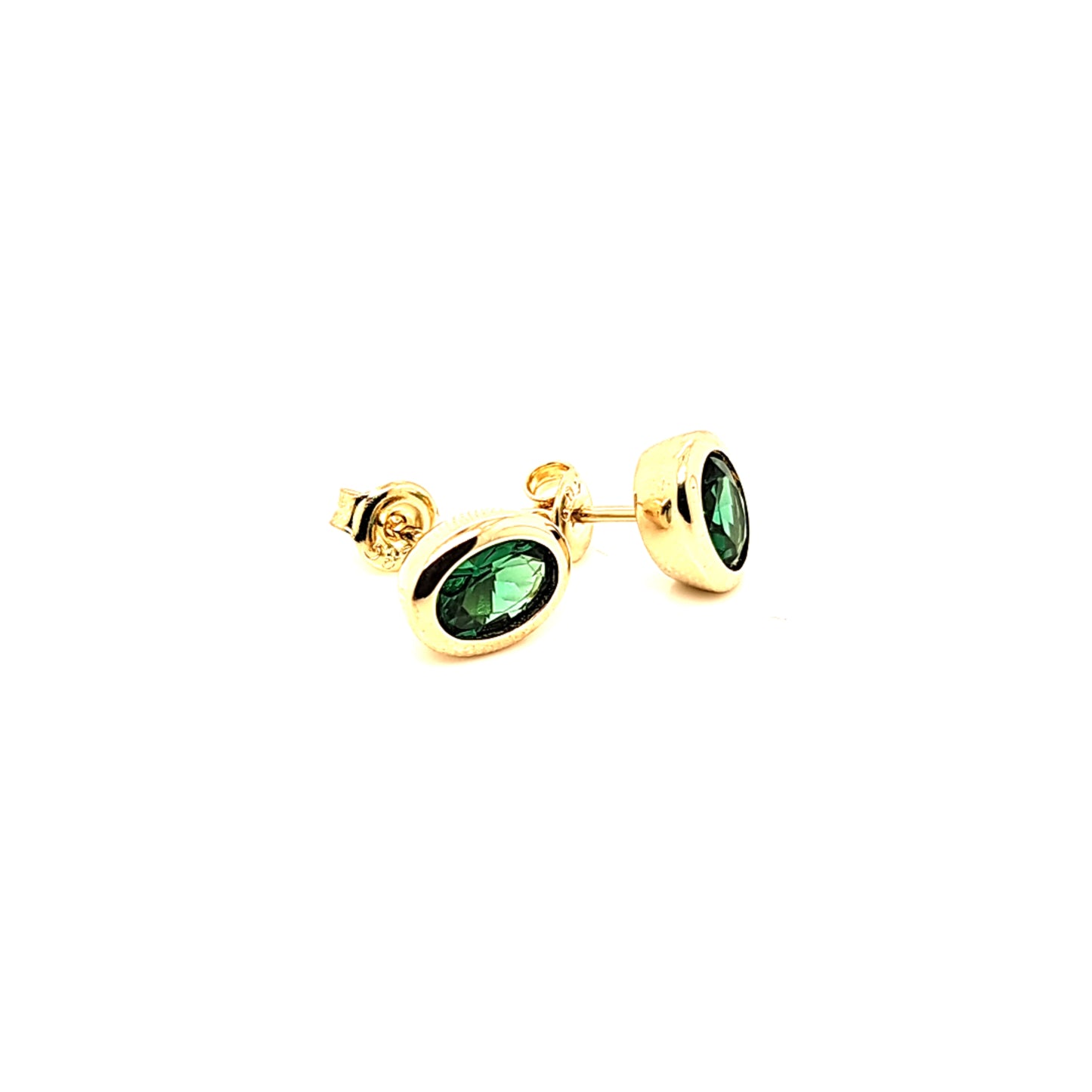 14K Gold | Ohrstecker Creole mit Zirkonia