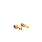 14K Gold | Ohrstecker Creole mit Zirkonia