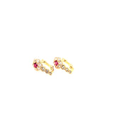 14K Gold | Ohrstecker Creole mit Zirkonia