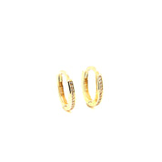 14K Gold | Ohrstecker Creole mit Zirkonia